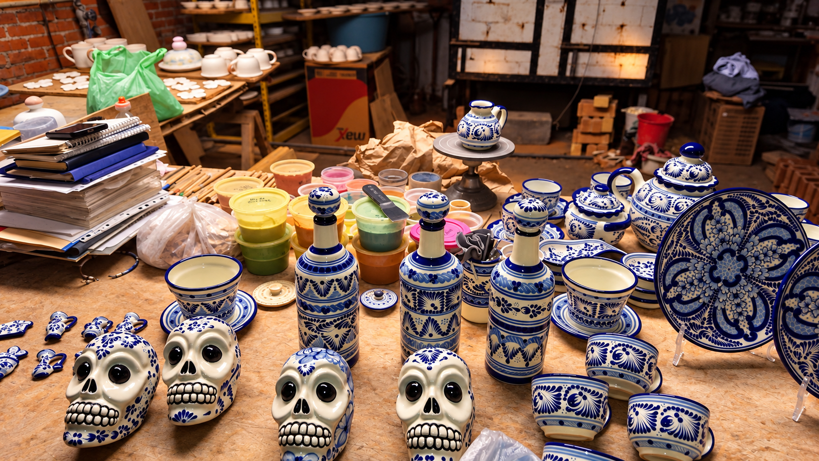 Artisan ceramic workshop in Puebla